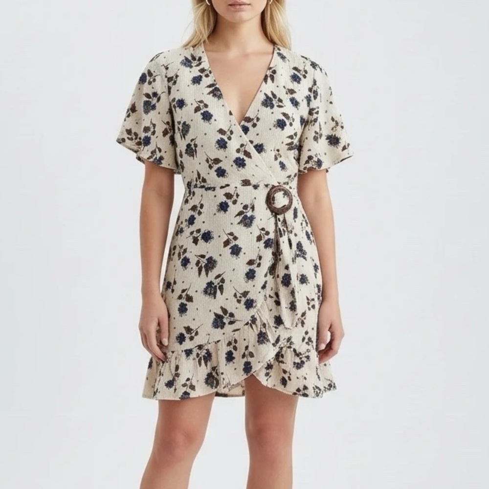 J.O.A. NWT Floral Wrap Dress